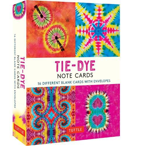 Cover image for Tie-Dye, 16 Note Cards: 16 Different Blank Cards with 17 Patterned Envelopes in a Keepsake Box!