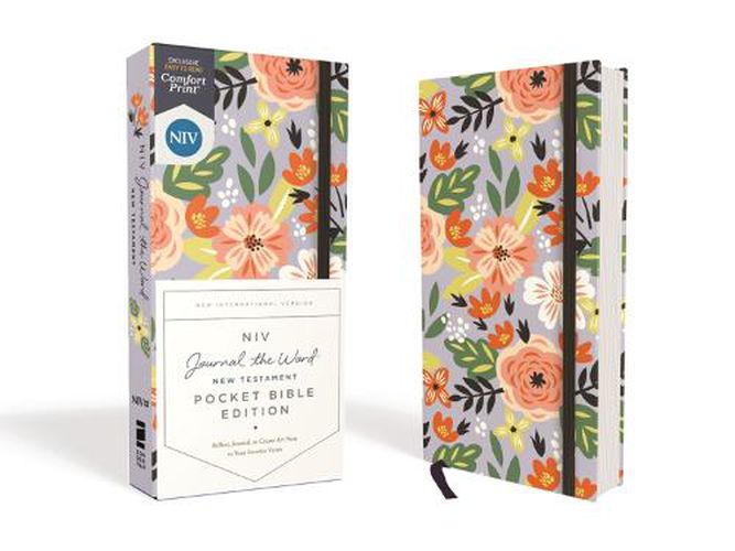 Cover image for NIV, Journal the Word New Testament, Pocket Bible Edition, Hardcover, Floral, Red Letter, Comfort Print
