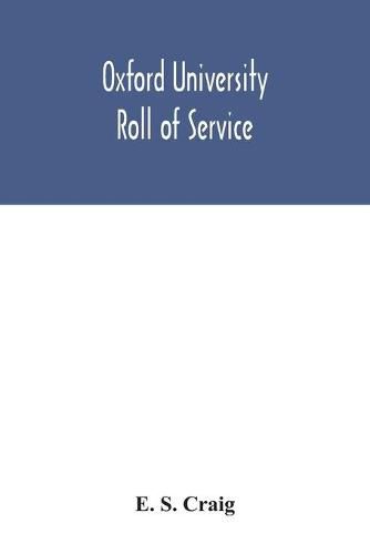 Cover image for Oxford university roll of service