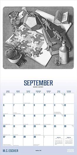 M.C. Escher Official 2026 Wall Calendar 