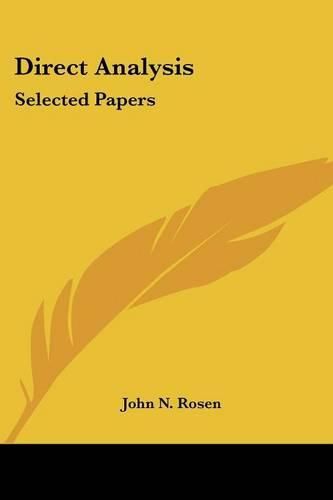 Cover image for Direct Analysis: Selected Papers