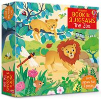 Cover image for Usborne Book and 3 Jigsaws: The Zoo