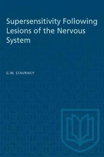 Cover image for Supersensitivity Following Lesions of the Nervous System