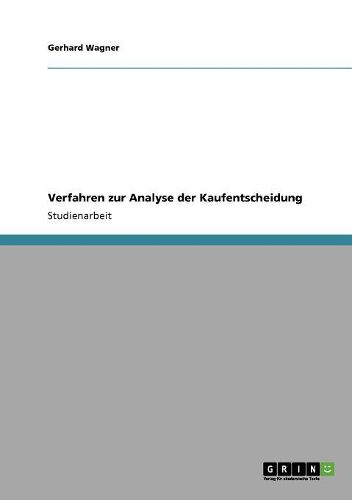 Verfahren Zur Analyse Der Kaufentscheidung