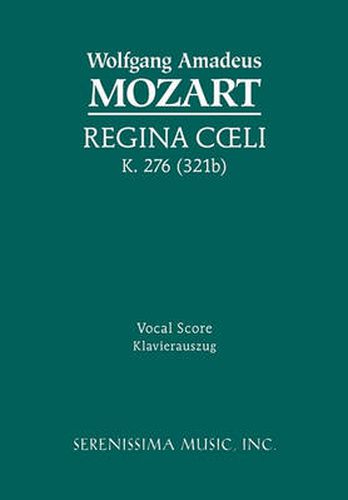 Cover image for Regina Coeli, K.276: Vocal Score