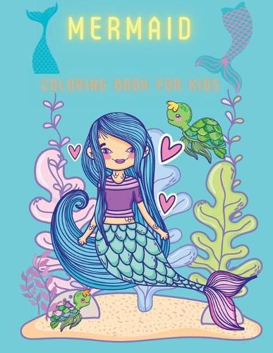 Cover image for Mermaid Coloring Book For Kids: Coloring& Activity Book for Kids, Ages: 3-6,7-8