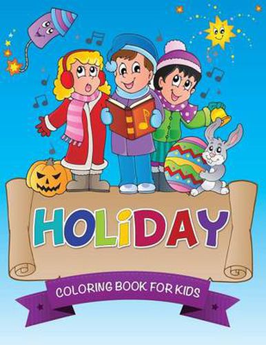 Cover image for Holiday Coloring Book for Kids