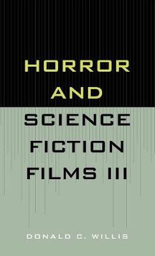 Cover image for Horror and Science Fiction Films III (1981-1983)