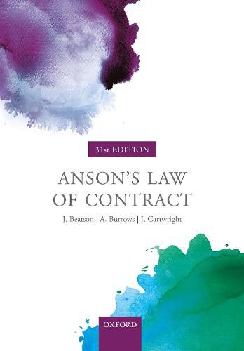 Cover image for Anson's Law of Contract