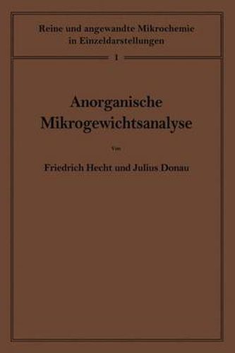 Cover image for Anorganische Mikrogewichtsanalyse