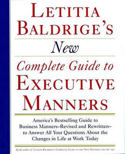 Cover image for Letitia Baldrige's New Complete Guide to Executive Manners