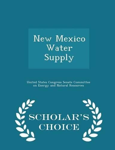 Cover image for New Mexico Water Supply - Scholar's Choice Edition