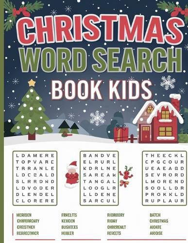 Cover image for Christmas Word Search for Kids - 500 Fun Christmas Puzzles