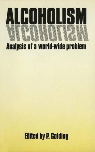 Cover image for Alcoholism: Analysis of a World-Wide Problem