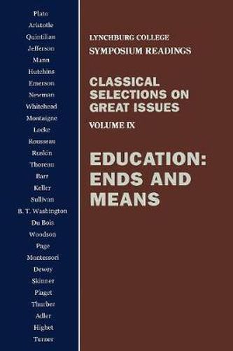 Cover image for Education: Ends and Means