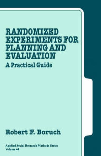 Cover image for Randomized Experiments for Planning and Evaluation: A Practical Guide