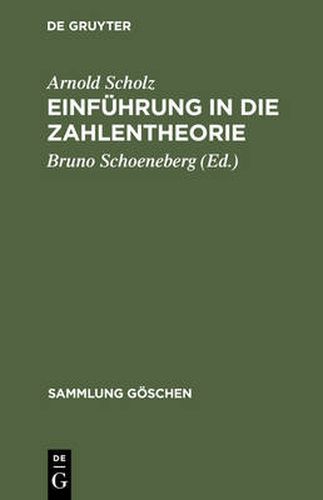 Cover image for Einfuhrung in Die Zahlentheorie