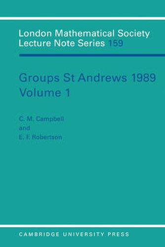 Cover image for Groups St Andrews 1989: Volume 1