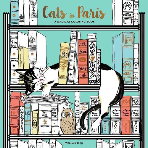 Cover image for Cats in Paris: A Magical Coloring Book