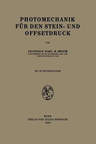 Cover image for Photomechanik Fur Den Stein- Und Offsetdruck