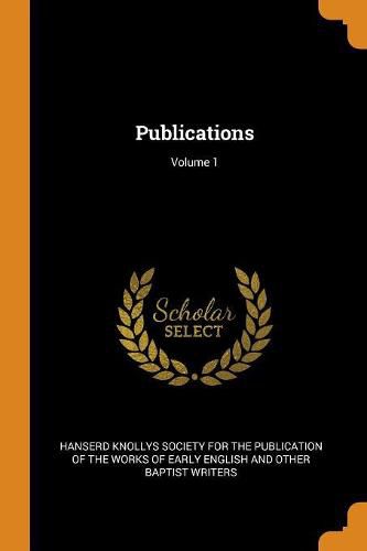 Cover image for Publications; Volume 1