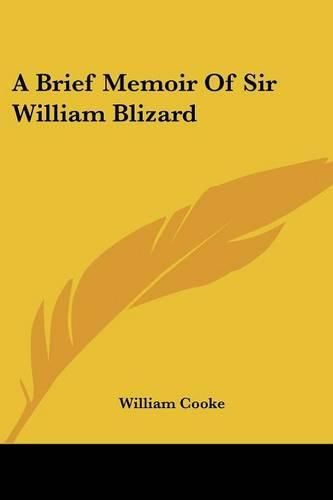 Cover image for A Brief Memoir of Sir William Blizard