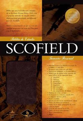 RVR 1960 Biblia de Estudio Scofield Tamano Personal, chocolate oscuro simil piel