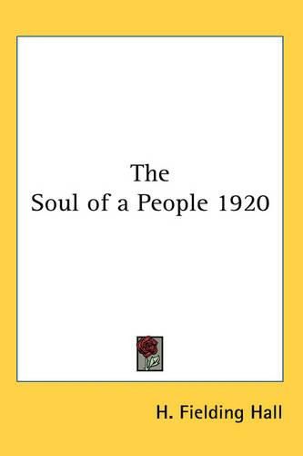 Cover image for The Soul of a People 1920