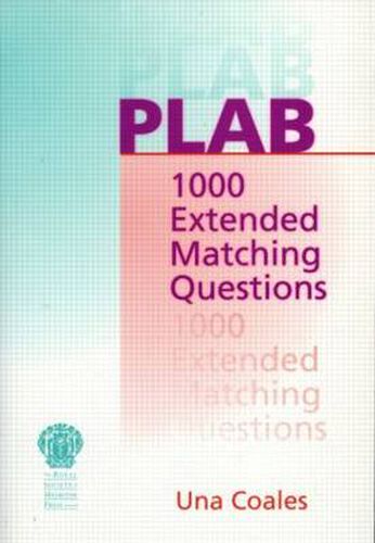 Cover image for PLAB: 1000 Extended Matching Questions