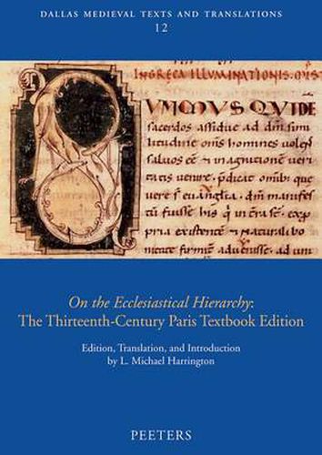Cover image for On the Ecclesiastical Hierarchy: The Thirteenth-century Paris