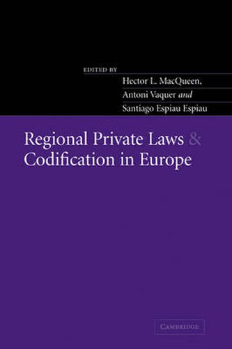 Cover image for Regional Private Laws and Codification in Europe