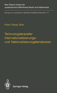 Cover image for Technologietransfer Internationalisierungs- und Nationalisierungstendenzen