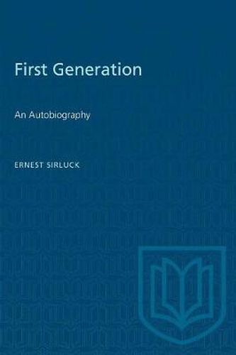 Cover image for First Generation: An Autobiography