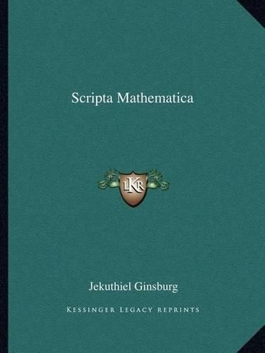 Cover image for Scripta Mathematica