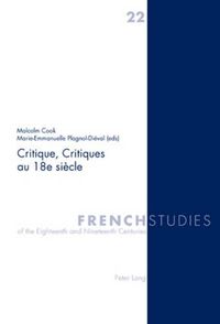 Cover image for Critique, Critiques Au 18e Siecle