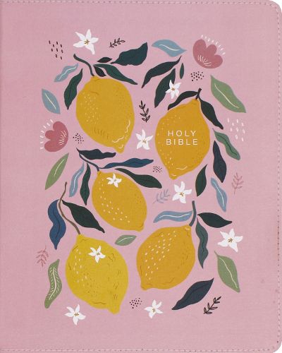 Cover image for NIV, Journal the Word Bible (Perfect for Note-Taking), Double-Column, Leathersoft, Pink, Red Letter, Comfort Print
