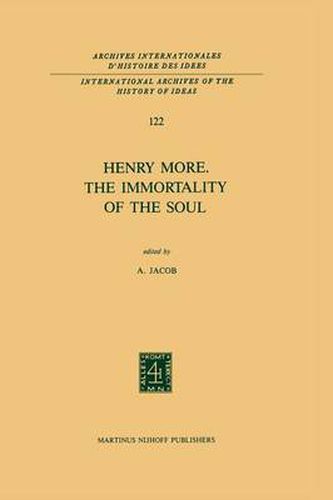 Cover image for Henry More. The Immortality of the Soul: Edited with an Introduction and Notes