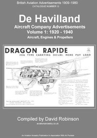 Cover image for De Havilland Aircraft Company Advertisements. Volume 1