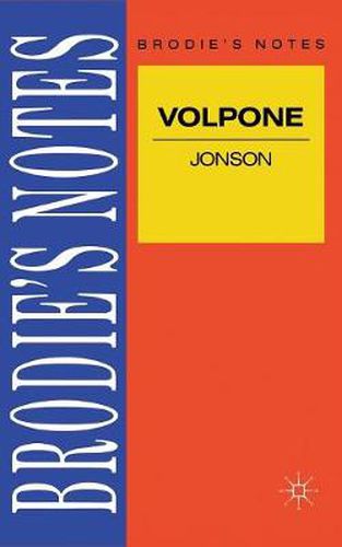 Cover image for Jonson: Volpone