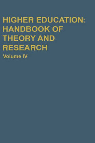 Cover image for Higher Education: Handbook of Theory and Research: Volume II