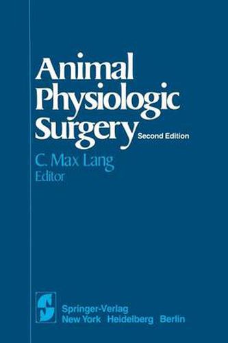 Cover image for Animal Physiologic Surgery