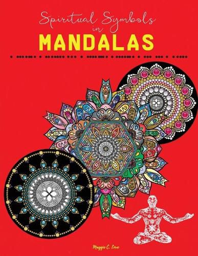 Cover image for Spiritual Symbols in Mandalas: Relaxing Peaceful and Releasing Coloring Book for Adults, middle and expert level, 50 amazing stress relieving patterns