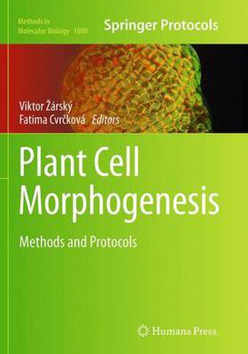 Cover image for Plant Cell Morphogenesis: Methods and Protocols