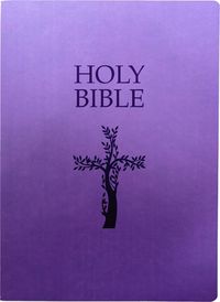 Cover image for KJV Holy Bible, Cross Design, Large Print, Royal Purple Ultrasoft