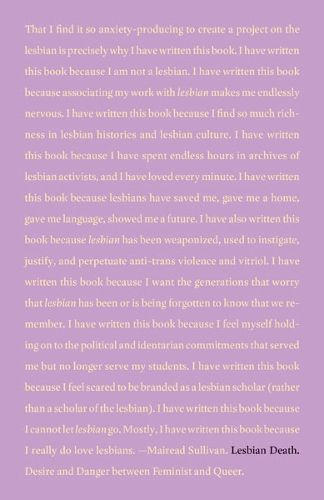 Cover image for Lesbian Death: Desire and Danger between Feminist and Queer