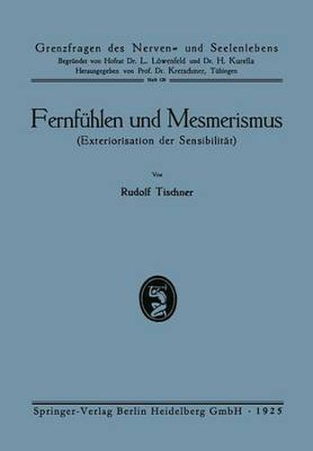 Cover image for Fernfuhlen Und Mesmerismus: Exteriorisation Der Sensibilitat