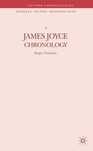 Cover image for A James Joyce Chronology