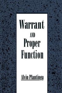 Cover image for Warrant and Proper Function