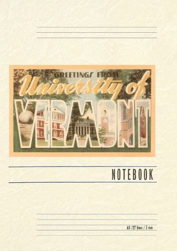 Cover image for Vintage Lined Notebook Greetings from University of Vermont