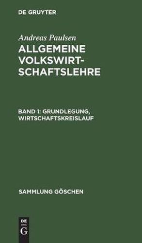 Cover image for Grundlegung, Wirtschaftskreislauf